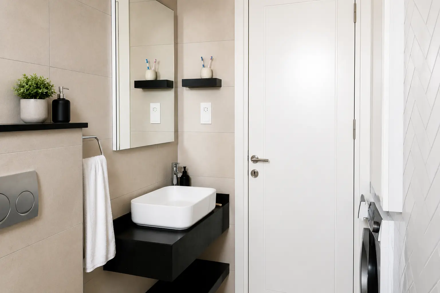 Bathroom and washer-dryer
